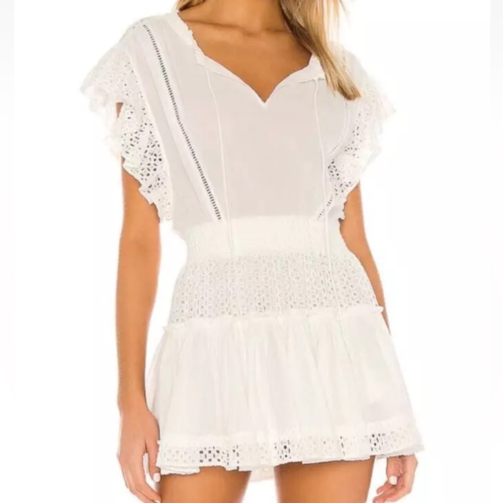 MISA Los Angeles Sarika White Mini Dress sz XS